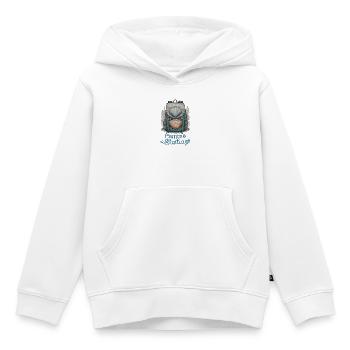 Camino de Santiago, pèlerin, chemin de Compostelle - Sweat Premium à capuche enfant bio - blanc - Devant - AI Model Kid Female (0cm)