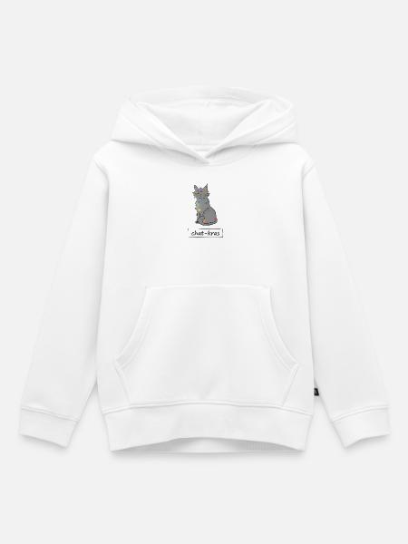 Chat-kras - Kinder Premium Organic Hoodie - Weiß