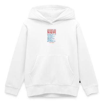 Citations de la mère - Sweat Premium à capuche enfant bio - blanc - Devant - AI Model Kid Female (0cm)