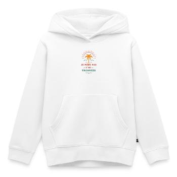 Ich kann keinen Urlaub haben - Kinder Premium Organic Hoodie - Weiß - Vorne - AI Model Kid Female (0cm)