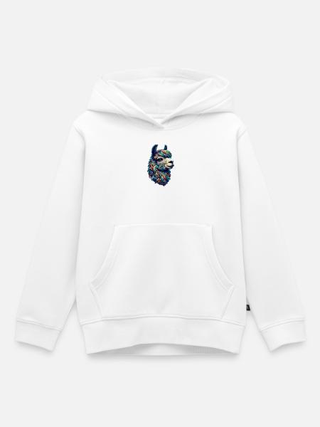 Alpaka - Kinder Premium Organic Hoodie - Weiß
