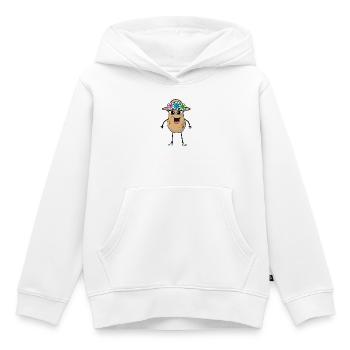Pomme de terre Fille Légumes Pommes de terre - Sweat Premium à capuche enfant bio - blanc - Devant - AI Model Kid Female (0cm)