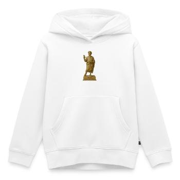 Sculpture romaine moderne avec smartphone - Sweat Premium à capuche enfant bio - blanc - Devant - AI Model Kid Female (0cm)