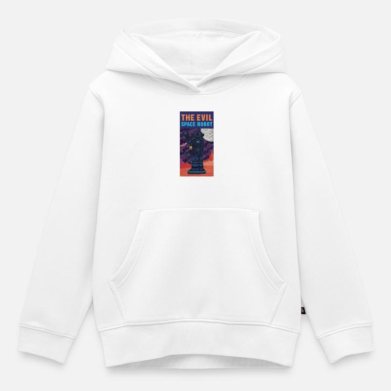 Le robot spatial martien - Sweat Premium à capuche enfant bio - blanc