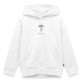 Saint Luke: Medical Assistance - Kids Premium Organic Hoodie - white - Front - AI Model Kid Female (0cm)