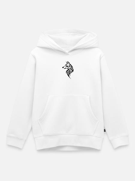 Wolf Tribal - Kinder Premium Organic Hoodie - Weiß