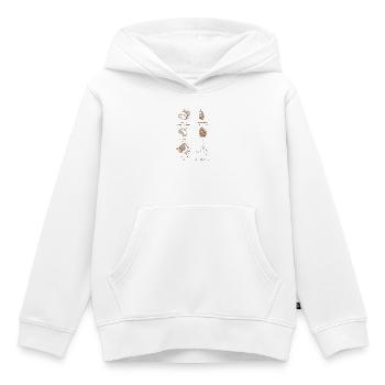 Waldfauna in warmem Braunton  - Kinder Premium Organic Hoodie - Weiß - Vorne - AI Model Kid Female (0cm)