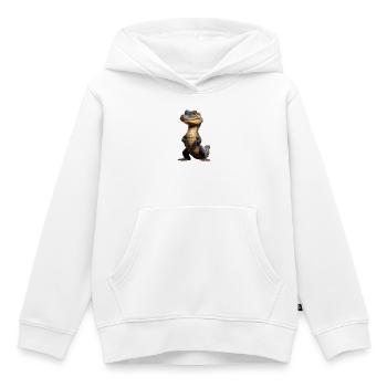 Kaiman Krokodil Alligator Reptilien Kroko Kaimane - Kinder Premium Organic Hoodie - Weiß - Vorne - AI Model Kid Female (0cm)