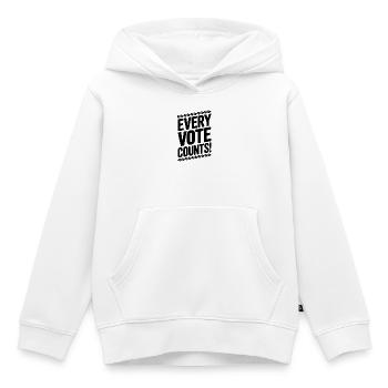 Chaque vote compte - Sweat Premium à capuche enfant bio - blanc - Devant - AI Model Kid Female (0cm)