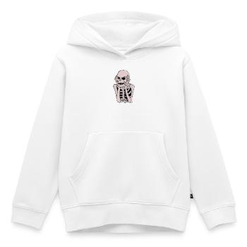 Ängstliche Skelettskizze - Kinder Premium Organic Hoodie - Weiß - Vorne - AI Model Kid Female (0cm)