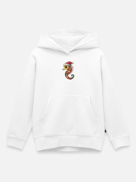 Seepferd Weihnachten - Kinder Premium Organic Hoodie - Weiß