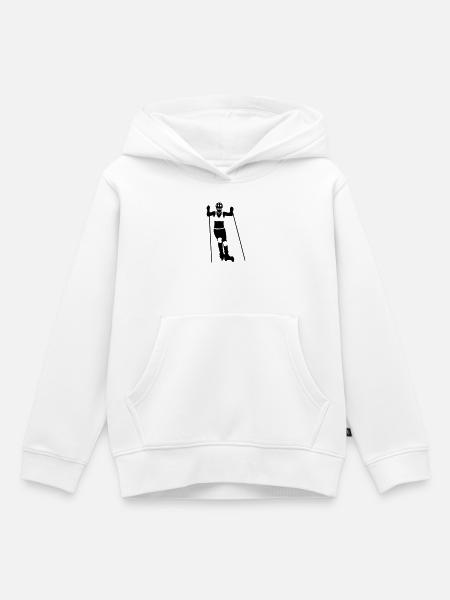 Nordic cross skating - Kinder Premium Organic Hoodie - Weiß
