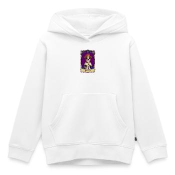 Portrait couronné de Jack Russell royal - Sweat Premium à capuche enfant bio - blanc - Devant - AI Model Kid Female (0cm)