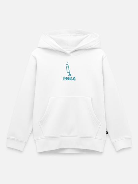 Pablo - Kinder Premium Organic Hoodie - Weiß