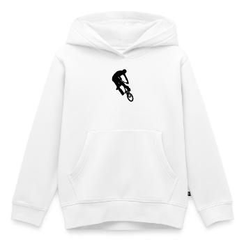 Bicyclette - Sweat Premium à capuche enfant bio - blanc - Devant - AI Model Kid Female (0cm)