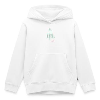 Christmascii - Sweat Premium à capuche enfant bio - blanc - Devant - AI Model Kid Female (0cm)