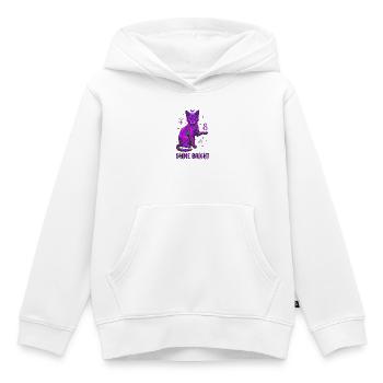 8th Birthday Mystic Cat - Kids Premium Organic Hoodie - white - Front - AI Model Kid Female (0cm)