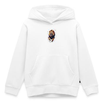 Éruption du lion coloré - Sweat Premium à capuche enfant bio - blanc - Devant - AI Model Kid Female (0cm)