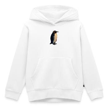 Illustration de pingouin avec un contraste chaleureux - Sweat Premium à capuche enfant bio - blanc - Devant - AI Model Kid Female (0cm)