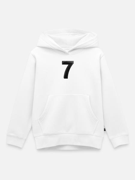 Gebrochene Sieben Grafik - Kinder Premium Organic Hoodie - Weiß