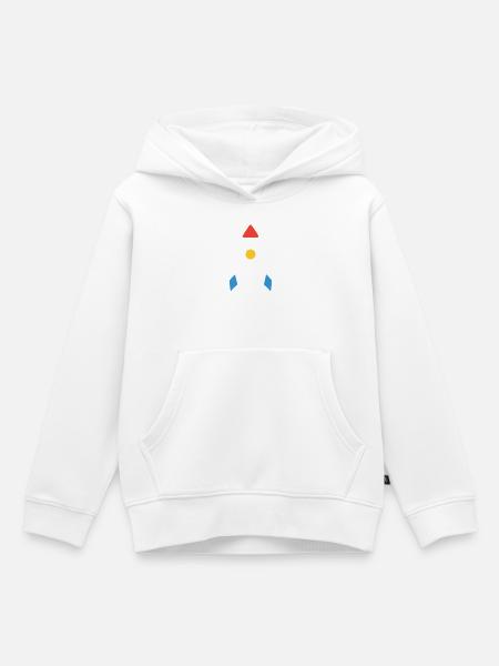 Abstraktes Rakete Raumschiff - Kinder Premium Organic Hoodie - Weiß
