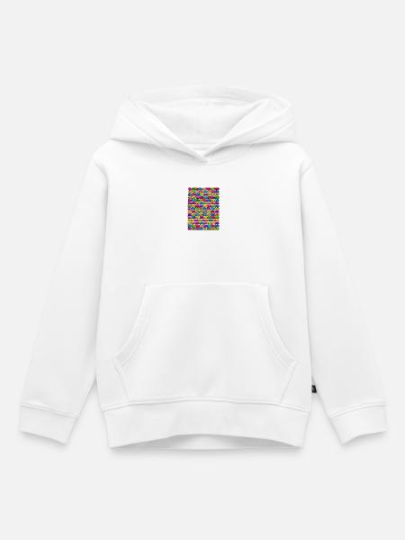 Be Fit Bunte Wiederholung - Kinder Premium Organic Hoodie - Weiß