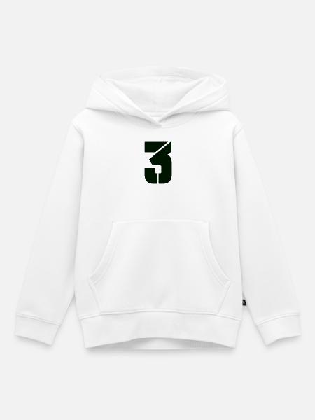 3 - Kinder Premium Organic Hoodie - Weiß