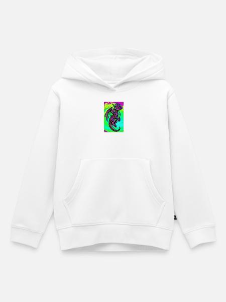 Drache - Kinder Premium Organic Hoodie - Weiß