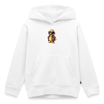 Duck Comic Holiday - Sweat Premium à capuche enfant bio - blanc - Devant - AI Model Kid Female (0cm)