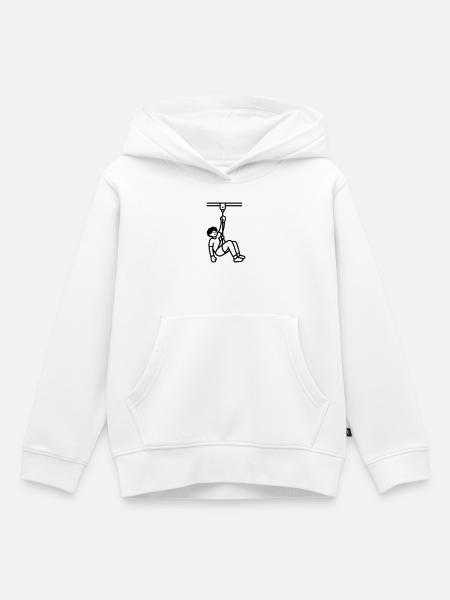 Seilrutschen - Kinder Premium Organic Hoodie - Weiß