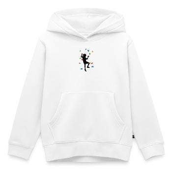 Climbing Wall Girl - Kids Premium Organic Hoodie - white - Front - AI Model Kid Female (0cm)