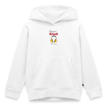 T-Shirt-Design „Ohne mich nur Krach“ - Kinder Premium Organic Hoodie - Weiß - Vorne - AI Model Kid Female (0cm)