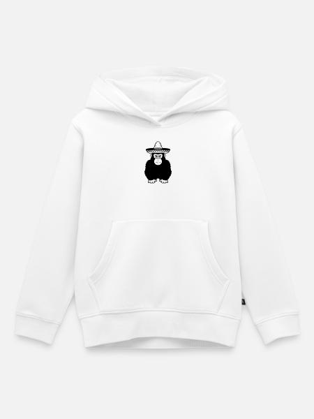 Gorilla-Sombrero - Kinder Premium Organic Hoodie - Weiß