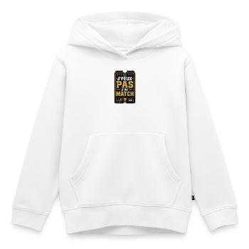J'Peux Pas J'Ai Match VIP Foot Coupe Du Monde - Sweat Premium à capuche enfant bio - blanc - Devant - AI Model Kid Female (0cm)