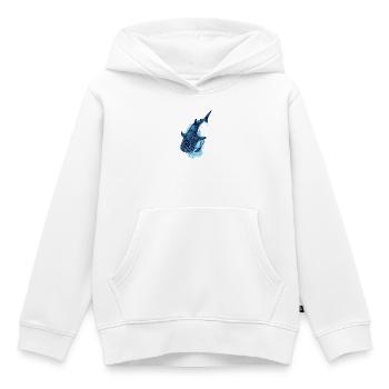 Whale shark giant & diver - Kids Premium Organic Hoodie - white - Front - AI Model Kid Female (0cm)