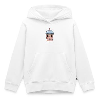 Bubble Tea avec Visage – Personnage de Kawaii Boba - Sweat Premium à capuche enfant bio - blanc - Devant - AI Model Kid Female (0cm)