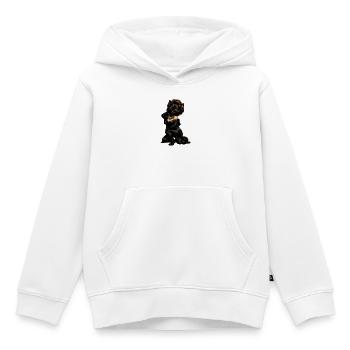 Cat Sophia - Kids Premium Organic Hoodie - white - Front - AI Model Kid Female (0cm)