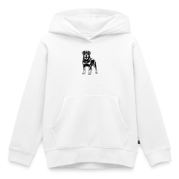 rottweiler - Sweat Premium à capuche enfant bio - blanc - Devant - AI Model Kid Female (0cm)