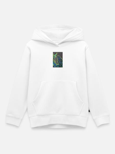 Phönix im Neongefieder - Kinder Premium Organic Hoodie - Weiß