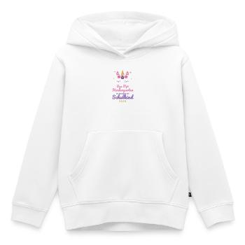 Einhorn Schulkind 2026 Bye Bye Kindergarten Kita - Kinder Premium Organic Hoodie - Weiß - Vorne - AI Model Kid Female (0cm)