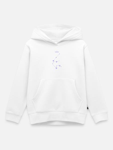 Wassermann Tierkreiszeichen Sternbild Lila - Kinder Premium Organic Hoodie - Weiß