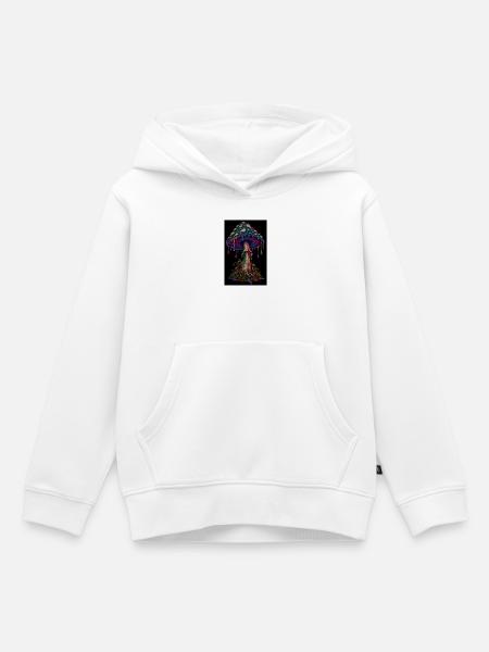 DrippingMushroom - Kinder Premium Organic Hoodie - Weiß