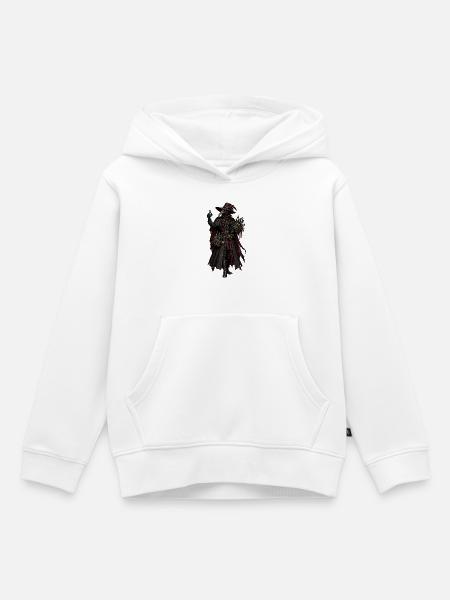 Pestdoktor mit Blumensträu - Kinder Premium Organic Hoodie - Weiß