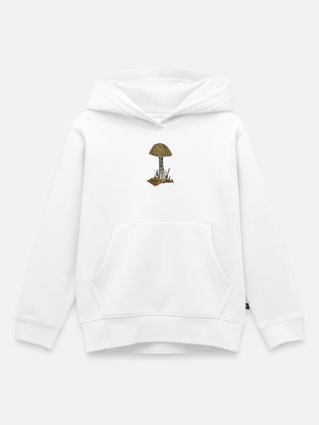 Pilz - Kinder Premium Organic Hoodie - Weiß
