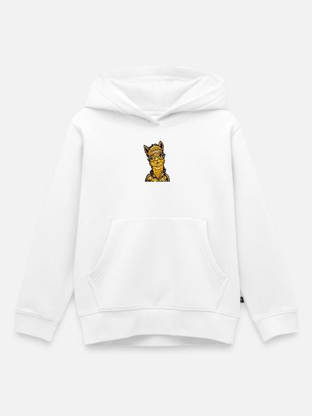 Alpaka Mädchen Tierliebe - Kinder Premium Organic Hoodie - Weiß