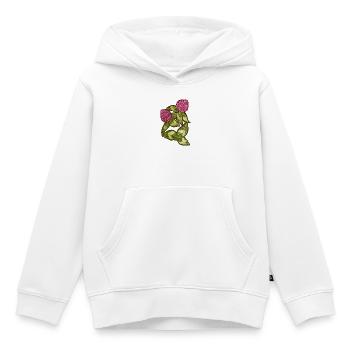 Protea Bloom botanische Blätter - Kinder Premium Organic Hoodie - Weiß - Vorne - AI Model Kid Female (0cm)