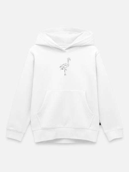 Flamingo Geometrisch - Kinder Premium Organic Hoodie - Weiß