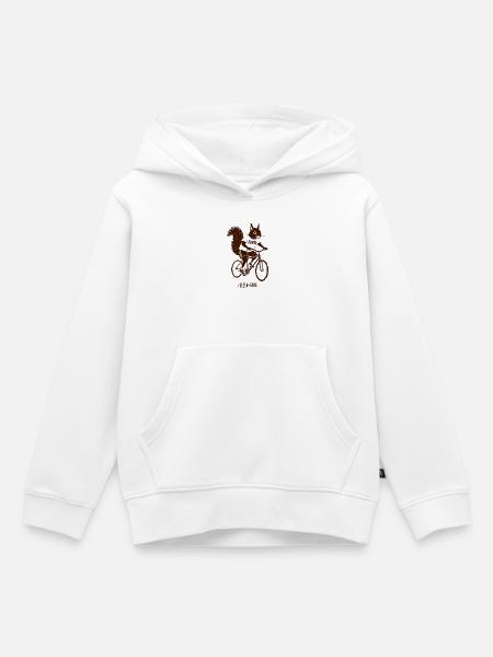 Leezen-Gang Eichhörnchen Jovel - Kinder Premium Organic Hoodie - Weiß