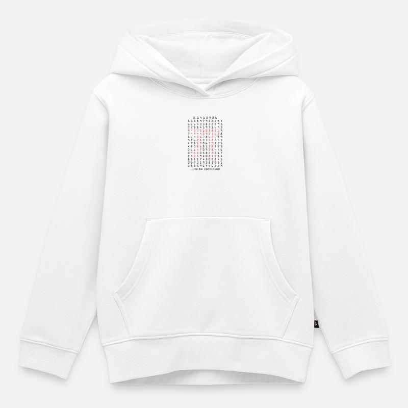 pi - 3,14159265 - nerd - mathematik - Kinder Premium Organic Hoodie - Weiß