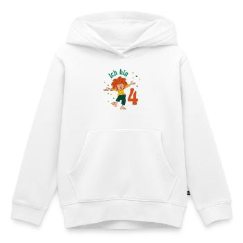 Pumuckl Ich Bin Vier Geburtstagsmotiv - Kinder Premium Organic Hoodie - Weiß - Vorne - AI Model Kid Female (0cm)